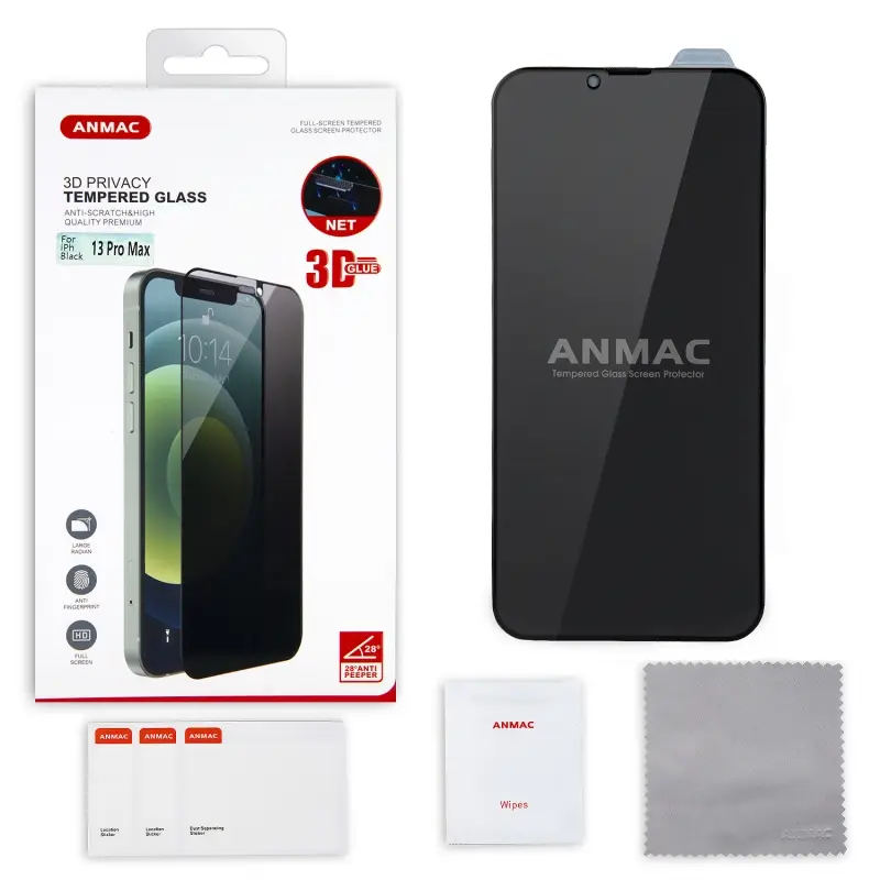 Защитное стекло iPh 13 Pro Max ANMAC 3D Privacy  Арт. 1137127