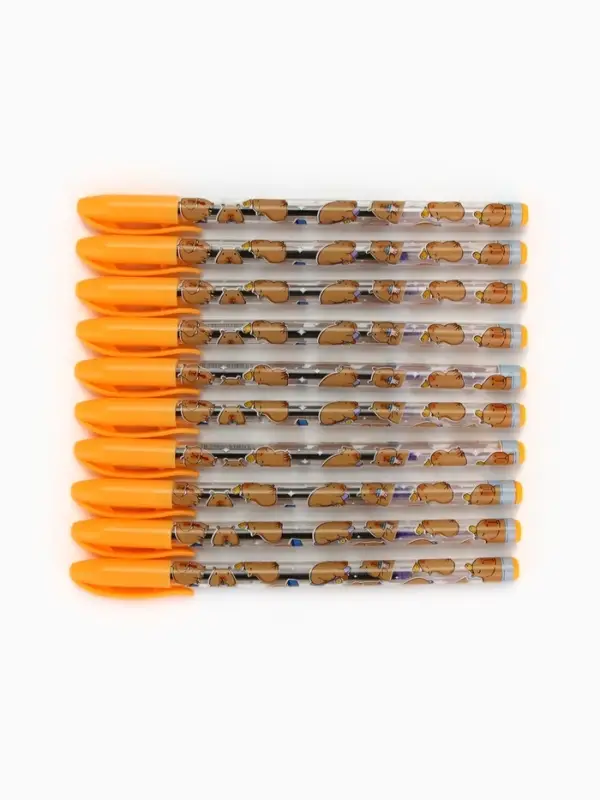 Ручка шариковая с колпачком "Капибара", синяя паста 0.7 мм