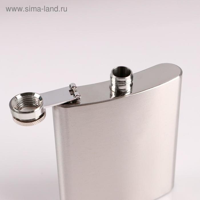 Фляжка для алкоголя 210 мл, &laquo;Майор&raquo;, нержавеющая сталь, чехол, подарочная, армейская, 7 oz