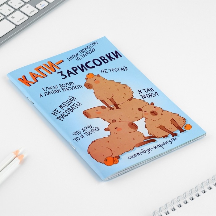 Скетчбук-каракули А5, 32 л &laquo;Капибара&raquo;