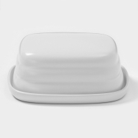 Маслёнка Доляна &laquo;Зефир&raquo;, 16&times;13,5&times;5 см, керамика, белая