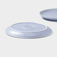 Тарелки Доляна &laquo;Коралл&raquo;, d=25,9 см, набор 2 шт, фарфор, голубые