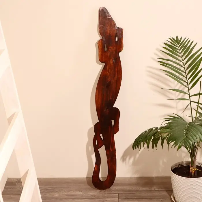 Панно дерево "Геккон" 100х14х1 см