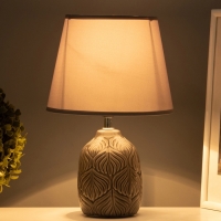 Настольная лампа "Бутоны" 1х15Вт Е14 серый 20х20х28см