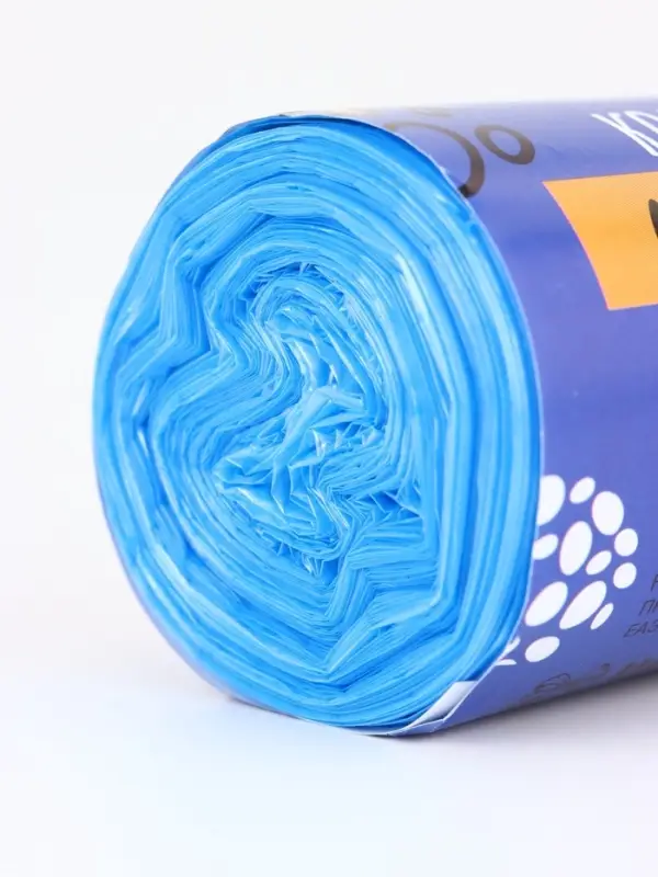 Мешки для мусора в рулоне 60 л, голубые,ПНД, толщина 8 мкм, 30 шт