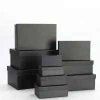 Набор коробок 10 в 1 "Графит" 30 х19 х 12 - 12 х 6,5 х 4 см