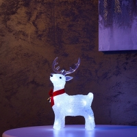 Светодиодная фигура &laquo;Олененок&raquo; 25 &times; 13 см, акрил, 20 LED, батарейки ААх2 (не в комплекте), свечение белое