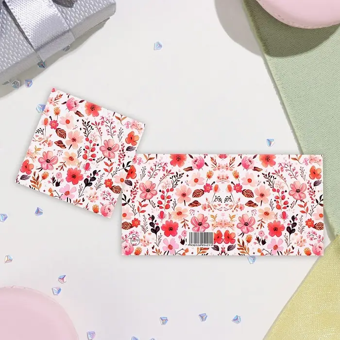 Мини-открытка "Цветочная" 7,5х7,5 см