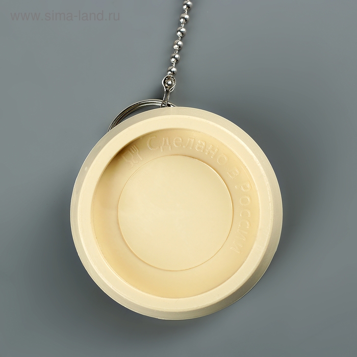 Пробка для ванны d=4 см, 4,5 см по верху, цепочка 55 см, цвет МИКС