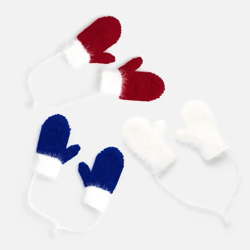 Подвеска на елку &laquo;Вьюшка&raquo;, варежки, белая