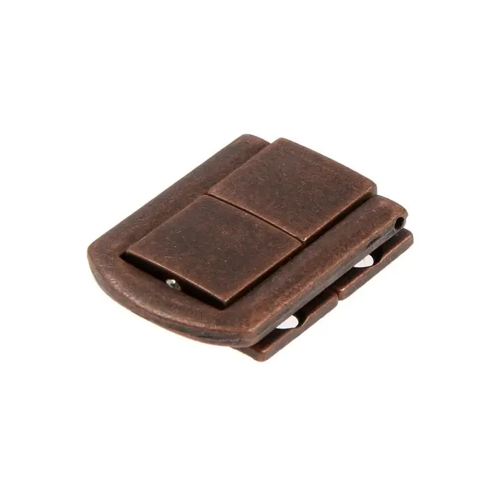 Замок-защелка на ящик ZM01, 3.2&times;2.5 см, цвет медь