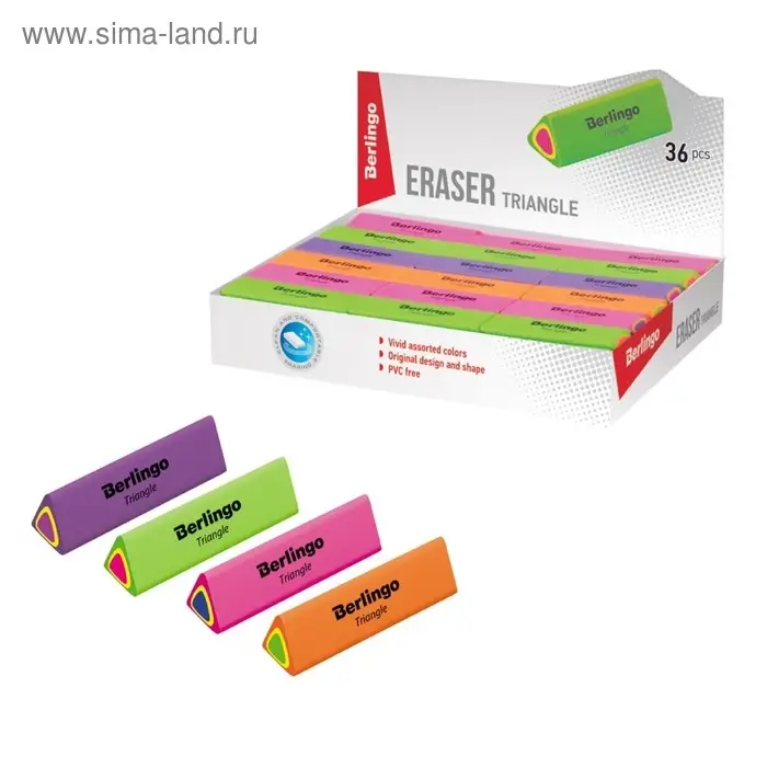 Ластик Triangle, треугольный, термопластичная резина, 44х15х15 мм