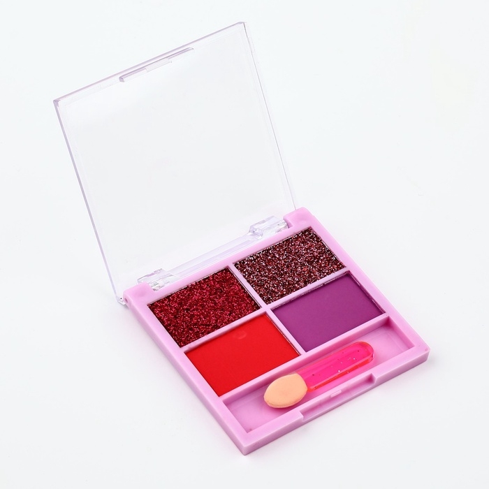 Набор детской косметики с кольцом &laquo;Сладкий виноград&raquo;, тени 4 цв по 1,5 гр, блеск 10 гр, тон прозрачный