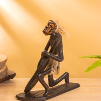 Сувенир "Абориген музыкант" дерево, 22х13х23 см