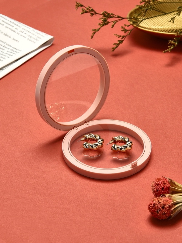 Подставка для украшений &laquo;Круг&raquo;, 11,5*11,5*4,5 см, цвет розовый