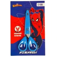 Ножницы детские 13 см, с защитным колпачком, Человек-паук