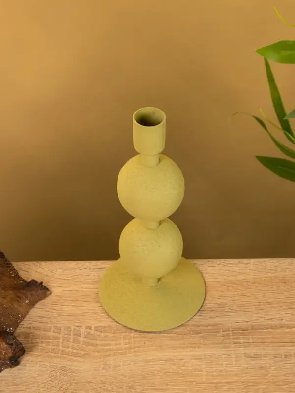 Подсвечник на 1 свечу "Олива" с 2 сферами 8,5х8,5х18 см