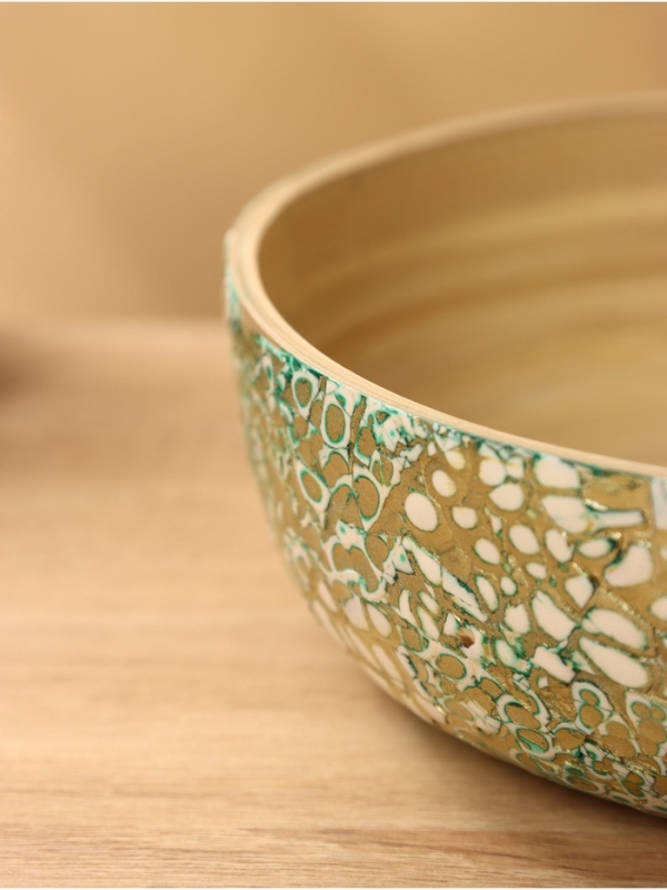 Миска 23х23х4 см, бамбук