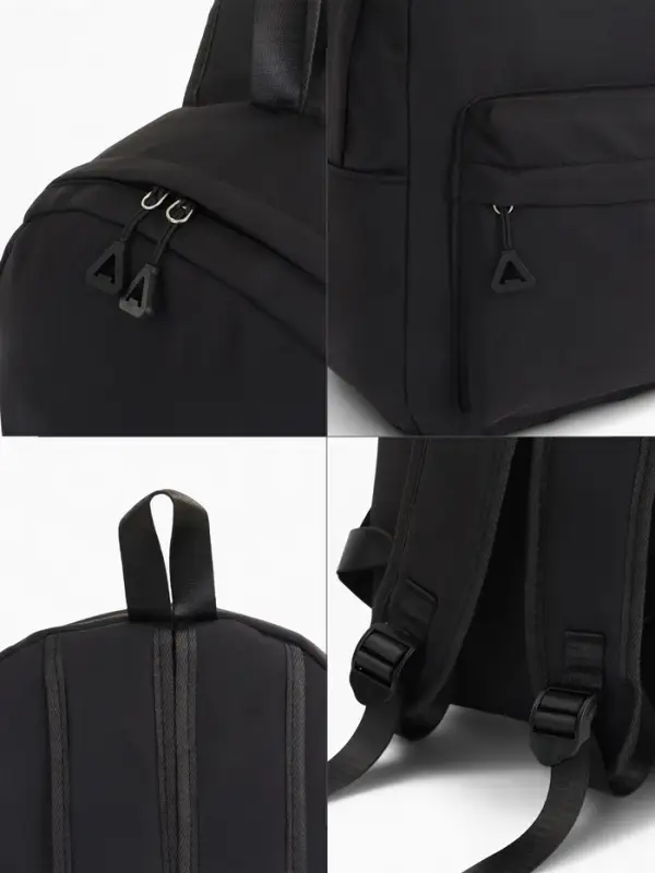 Рюкзак, 28*11*40, отд на молнии, 2 н/к на молнии, 2 б/к, черный