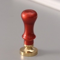 Печать для сургуча с пластиковой ручкой "Венок с буквой W" 2,5х2,5х6,3 см