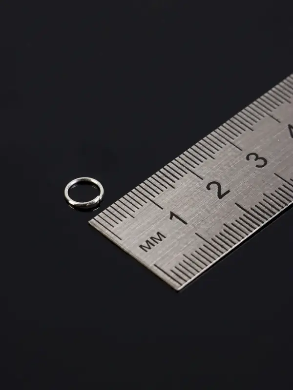 Набор соединительных колец для бижутерии в пластиковом боксе, 6 размеров, цвет серебро