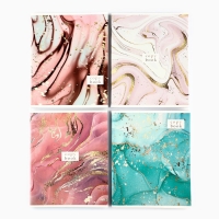 Тетрадь А5, 96 л на скрепке, 4 шт  &laquo;Мрамор&raquo; МИКС