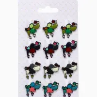 Брошь &laquo;Собачка&raquo; пудель, цвет МИКС в чёрном металле (неделимая фасовка 12 шт., цена за шт.)