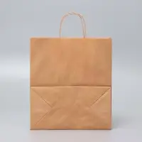Пакет крафт без печати, крученая ручка, 28&times;15&times;32 см