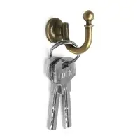 Крючок мебельный ТУНДРА TKO005, однорожковый, бронза, 200 шт