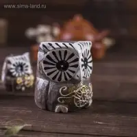 Сувенирный набор дерево "Совы с узором" 6х14х7 см
