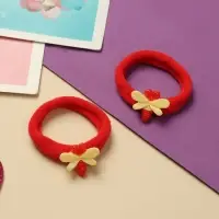 Резинка для волос "Фея" (набор 2 шт) стрекоза, 4 см, красный