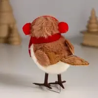 Сувенир "Птичка в наушниках и шарфике" 9,5х5,5х10,5 см