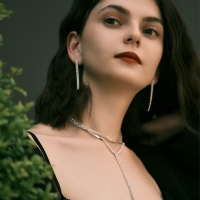 Набор 2 предмета: колье-чокер, серьги "Блеск", цвет белый в серебре