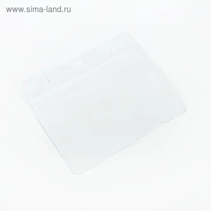 Бейдж - карман горизонтальный, внешний размер 110&times;90 мм, внутренний размер 105&times;60 мм, 25 мкр с защёлкой зип