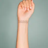 Переводная тату на тело чёрная &laquo;Браслет. Стиль. Замощение&raquo;, 20&times;3 см