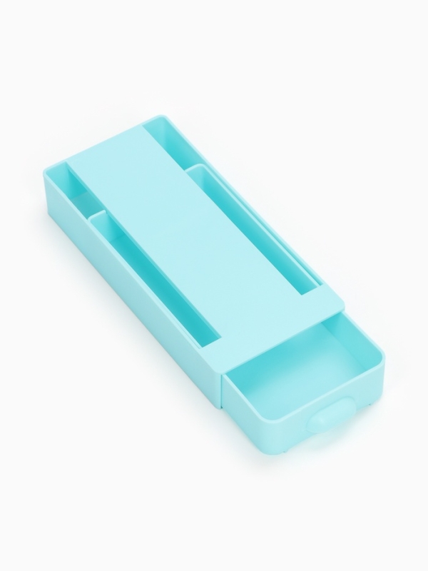 Скрытый потайной ящик, для хранения под стол, 20 х 9 х 4см, голубой