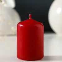 Свеча-цилиндр 4х6 см, 70 гр, бордовый