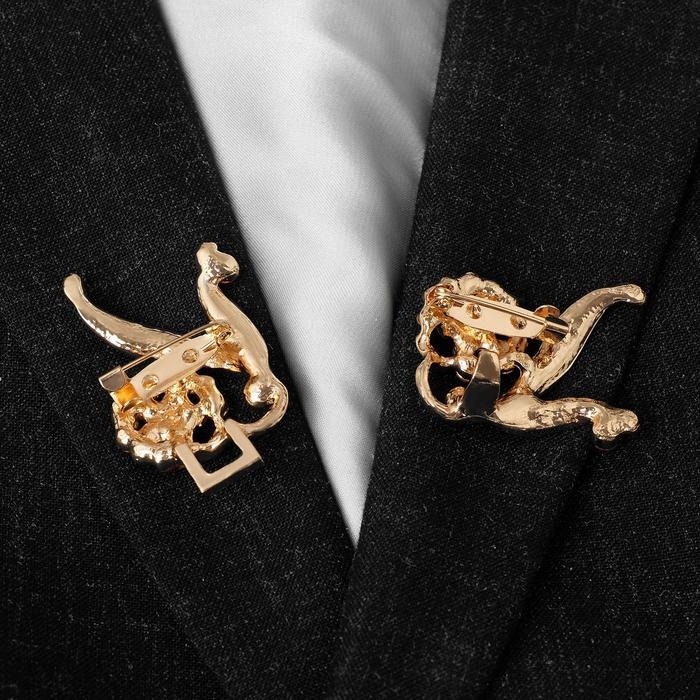 Зажим для кардигана «Ягоды», цвет малиновый в золоте Зажим для кардигана «Ягоды», цвет малиновый в золоте