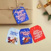 Шильдик на подарок &laquo;Дед Мороз любит тебя&raquo;, набор 6 штук, 16&times;24 см