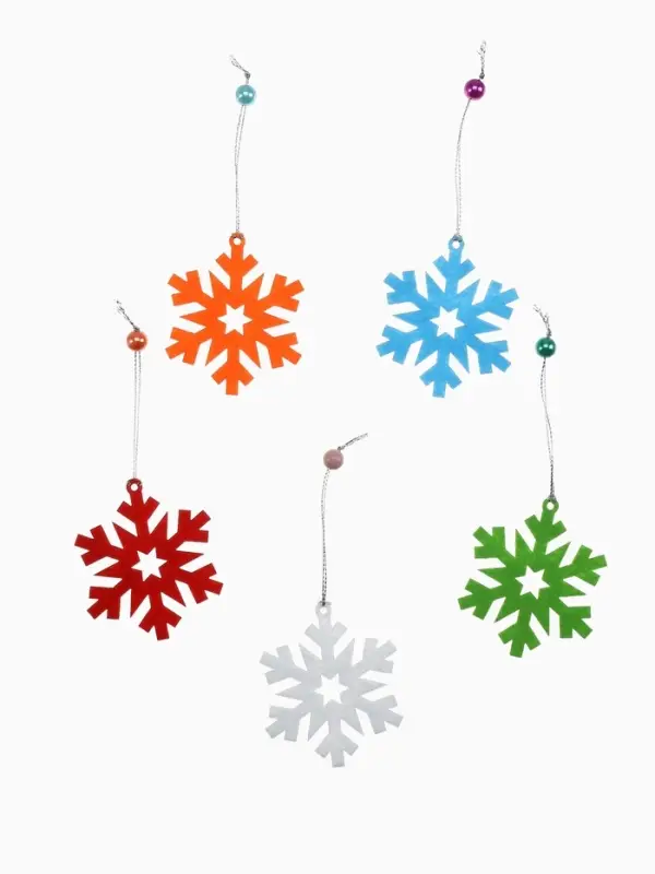 Набор ёлочных украшений "Снежинки" 5 шт