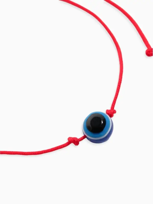 Браслет-оберег &laquo;Красная нить&raquo; глазик крупный, цвет синий, d=5,5 см