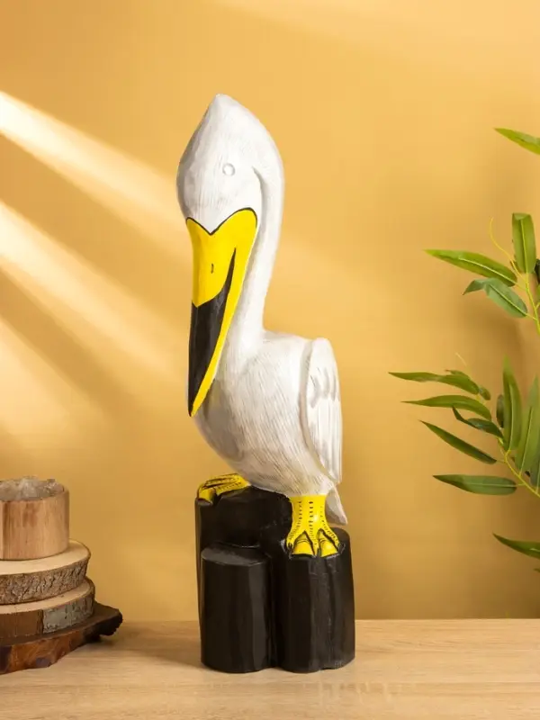 Сувенир &laquo;Пеликан&raquo;, 17&times;20&times;50 см, дерево, белый