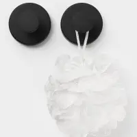 Набор крючков металлических на вакуумной присоске 2 шт, цвет черный