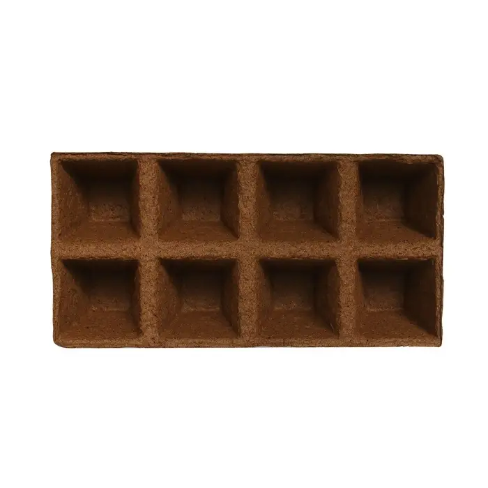 Кассета для рассады, 30 &times; 15 &times; 8 см, 8 ячеек по 150 мл, торф, 6 &times; 6 см