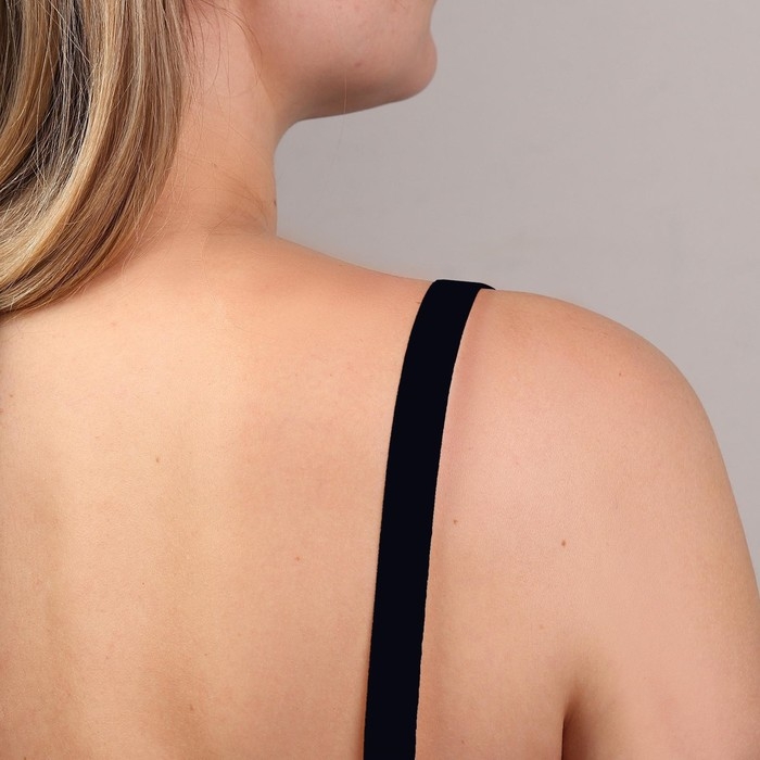 Резинка для бретелей, блестящая, 15 мм, 10 &plusmn; 0,5 м, цвет чёрный