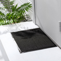 Коврик придверный влаговпитывающий, ребристый, &laquo;Стандарт&raquo;, 50&times;80 см, цвет чёрный