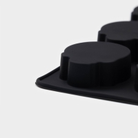 Форма для конфет и шоколада Доляна &laquo;Череп&raquo;, силикон, 21,5&times;7,8&times;1,3 см, 10 ячеек (3,2&times;2,9 см), цвет чёрный