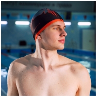 Шапочка для плавания взрослая ONLYTOP &laquo;Акула&raquo;, тканевая, обхват 54-60 см