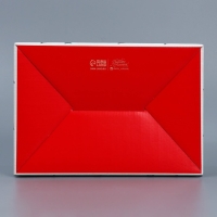 Коробка подарочная новогодняя складная &laquo;Домики&raquo;, 22 х 15 х 10 см, Новый год