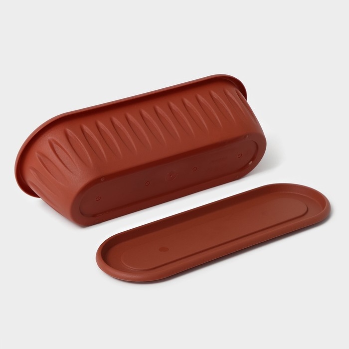 Горшок для кактуса с поддоном &laquo;Фелиция&raquo;, 1,5 л, цвет терракотовый